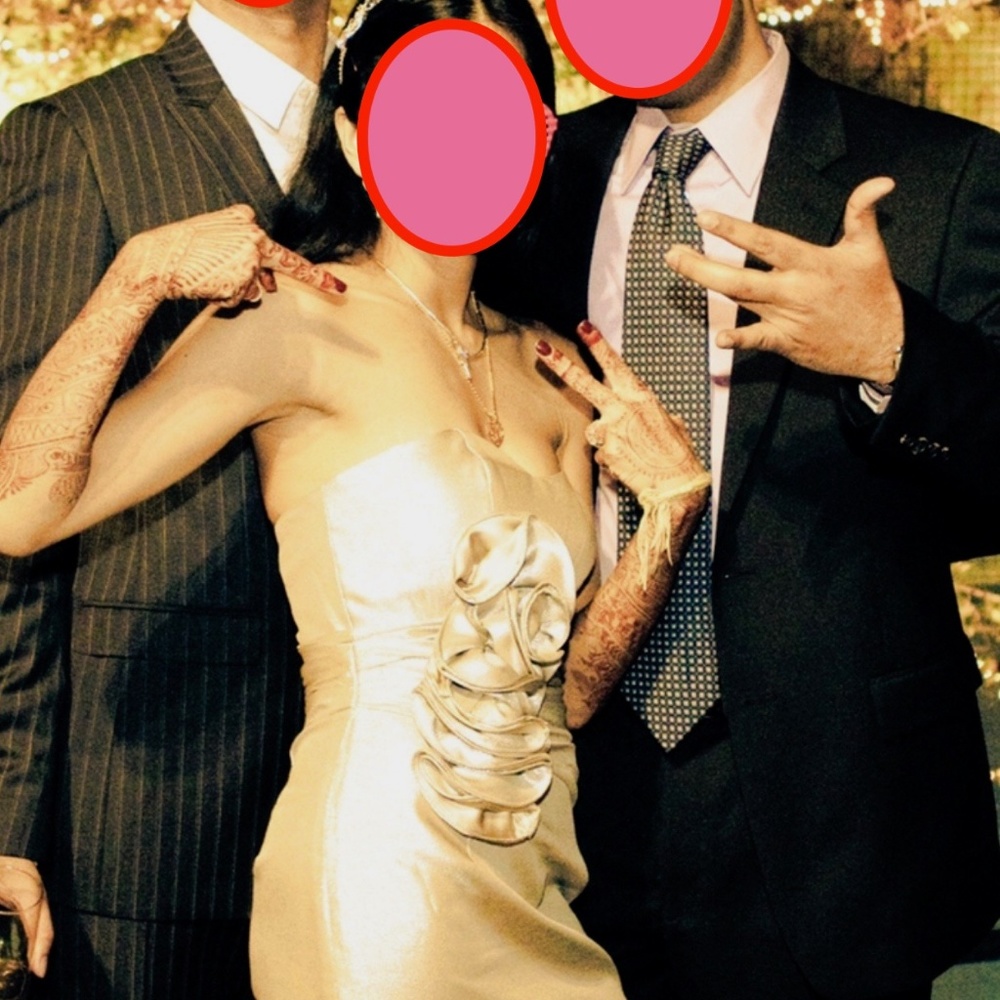 Silver Metallic Cocktail Dress by Jill Stuart